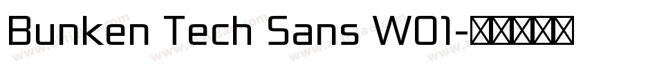 Bunken Tech Sans W01字体转换